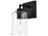 Ronnie 1-Light Black Glass Wall Sconce