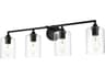 Mayson 4-Light Black Glass Vanity Light