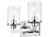 Saanvi 2-Light Chrome Glass Vanity Light