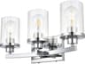 Saanvi 3-Light Chrome Glass Vanity Light