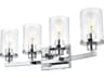 Saanvi 4-Light Chrome Glass Vanity Light