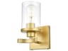 Saanvi 1-Light Brass Glass Wall Sconce