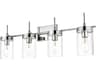 Benny 4-Light Chrome Glass Vanity Light