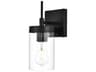 Benny 1-Light Black Glass Wall Sconce