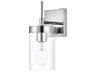 Benny 1-Light Chrome Glass Wall Sconce