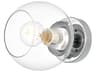 Rogelio 1-Light Chrome Glass Wall Sconce