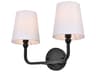 Colson 2-Light Black Glass Vanity Light