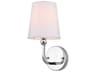 Colson 1-Light Chrome Glass Wall Sconce