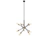 Axel 10-Light Black Brass Sputnik Pendant