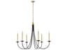 Cohen 6-Light Black And Brass Chandelier