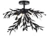 Priscilla 4-Light Black Crystal Semi Flush Mount