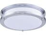 White Nickel LED Round Flush Mount