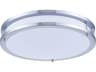 White Nickel LED Round Flush Mount