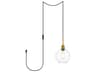 Emett 1-Light Brass Glass Globe Mini Pendant