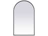 Ayra 24 x 40 Inch Metal Frame Arch Wall Mirror in Black
