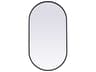 Asha Black Oval Wall Mirror
