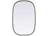 Brynn Black Oval Wall Mirror