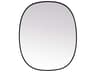 Brynn Black Oval Wall Mirror