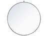 Eternity Round Wall Mirror 42-Inch Black