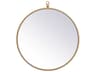 Eternity Brass Round Wall Mirror