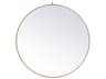 Eternity Brass Round Wall Mirror