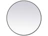 Eternity Round Wall Mirror 39 Inch Black