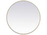 Eternity Round Mirror Modern Brass
