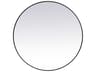 Eternity Round Wall Mirror 45-Inch Black