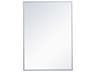 Wyn Silver Rectangular Medicine Cabinet Wall Mirror