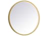 Pier Brass Round LED Wall Mirror