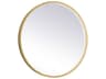 Pier Brass Round LED Wall Mirror