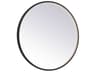 Pier Black Round LED Wall Mirror