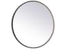 Pier Black Round LED Wall Mirror