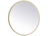 Pier Brass Round LED Wall Mirror