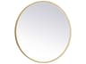 Pier Brass Round LED Wall Mirror
