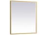 Pier Brass Rectangular LED Wall Mirror