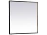 Pier Black Rectangular LED Wall Mirror