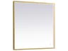 Pier Brass Rectangular LED Wall Mirror