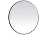 Pier Black Oval LED Wall Mirror