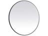 Pier Black Oval LED Wall Mirror