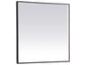 Pier Black Square LED Wall Mirror