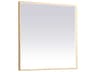 Pier Brass Square LED Wall Mirror