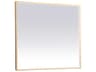 Pier LED Wall Mirror Rectangular Brass
