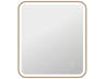 Harmoni Satin Gold Rectangular Wall Mirror