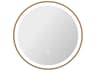 Harmoni Satin Gold Round Wall Mirror