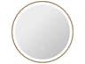Harmoni Satin Gold Round Wall Mirror