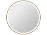 Harmoni Satin Gold Round Wall Mirror