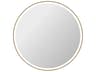 Harmoni Satin Gold Round Wall Mirror
