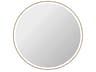 Harmoni Satin Gold Round Wall Mirror