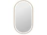 Harmoni Satin Gold Oval Wall Mirror